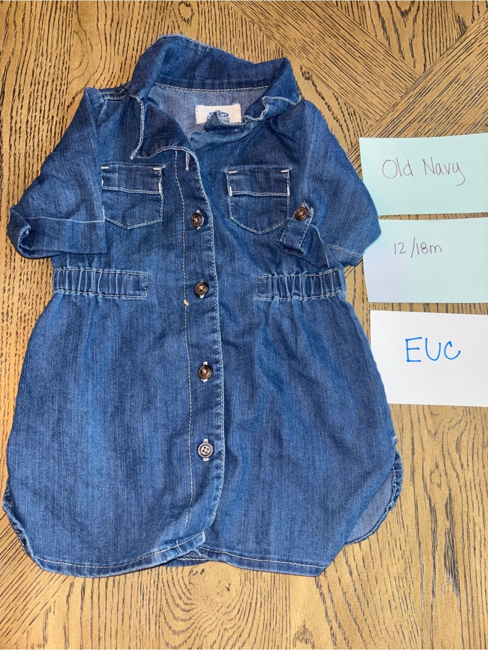 Old Navy Blue Denim Girls' Shirt Dress